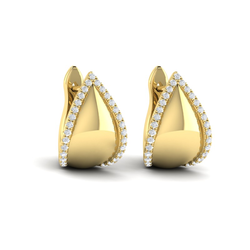 Diamond Trinity Huggie Pendant