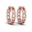 Diamond Accent Open Multi Tear Drop Link Earrings