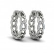 Diamond Accent Open Multi Tear Drop Link Earrings