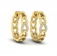 Diamond Accent Open Multi Tear Drop Link Earrings