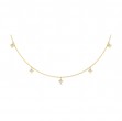 Multi Diamond Vlora Star Tassel Necklace