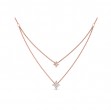 Two Row Diamond Vlora Star Pendant Necklace