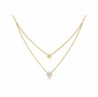 Two Row Diamond Vlora Star Pendant Necklace