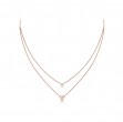 Diamond Open Trinity Two Row Necklace