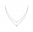 Diamond Open Trinity Two Row Necklace