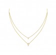 Diamond Open Trinity Two Row Necklace