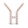 Diamond Alphabet Pendant Necklace, H