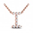 Diamond Alphabet Pendant Necklace, I