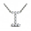 Diamond Alphabet Pendant Necklace, I
