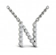 Diamond Alphabet Pendant Necklace, N