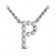 Diamond Alphabet Pendant Necklace, P