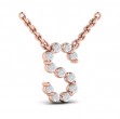 Diamond Alphabet Pendant Necklace, S