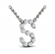 Diamond Alphabet Pendant Necklace, S