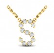 Diamond Alphabet Pendant Necklace, S