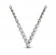Diamond Alphabet Pendant Necklace, V