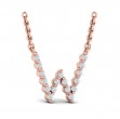 Diamond Alphabet Pendant Necklace, W