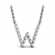 Diamond Alphabet Pendant Necklace, W