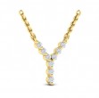 Diamond Alphabet Pendant Necklace, Y