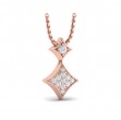 Diamond Cluster Double Vlora Star Pendant Necklace