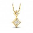 Diamond Cluster Double Vlora Star Pendant Necklace