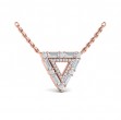 Diamond Baguette Double Trinity Necklace