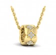 Diamond Cluster Barrel Pendant Necklace