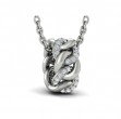 Channel Set Link with Diamonds Pendant Necklace