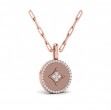 Center Star Diamonds and Bezel Pendant Necklace