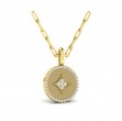 Center Star Diamonds and Bezel Pendant Necklace