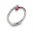 Diamond and Ruby Open Wrap Ring