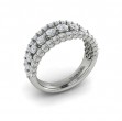 Diamond Three Row Ring