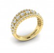 Diamond Three Row Ring