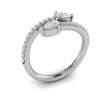 Pear Diamond Wrap Ring