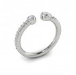 Graduating Diamond Open Ring