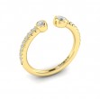 Graduating Diamond Open Ring