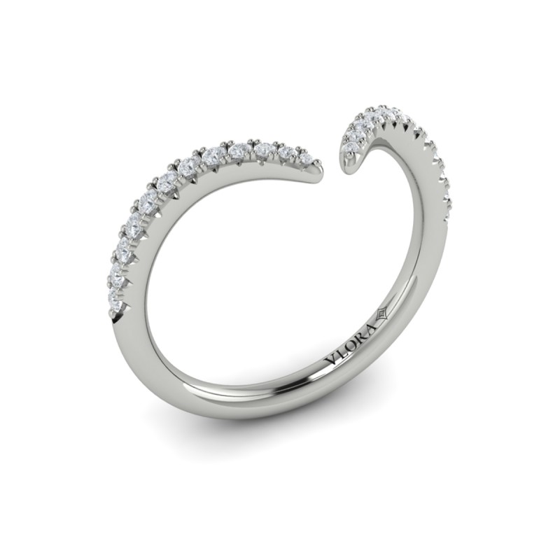 Diamond Open Chevron Ring