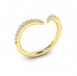 Diamond Open Chevron Ring