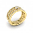 Diamond Open Three Row and Oval Centerstone Ring