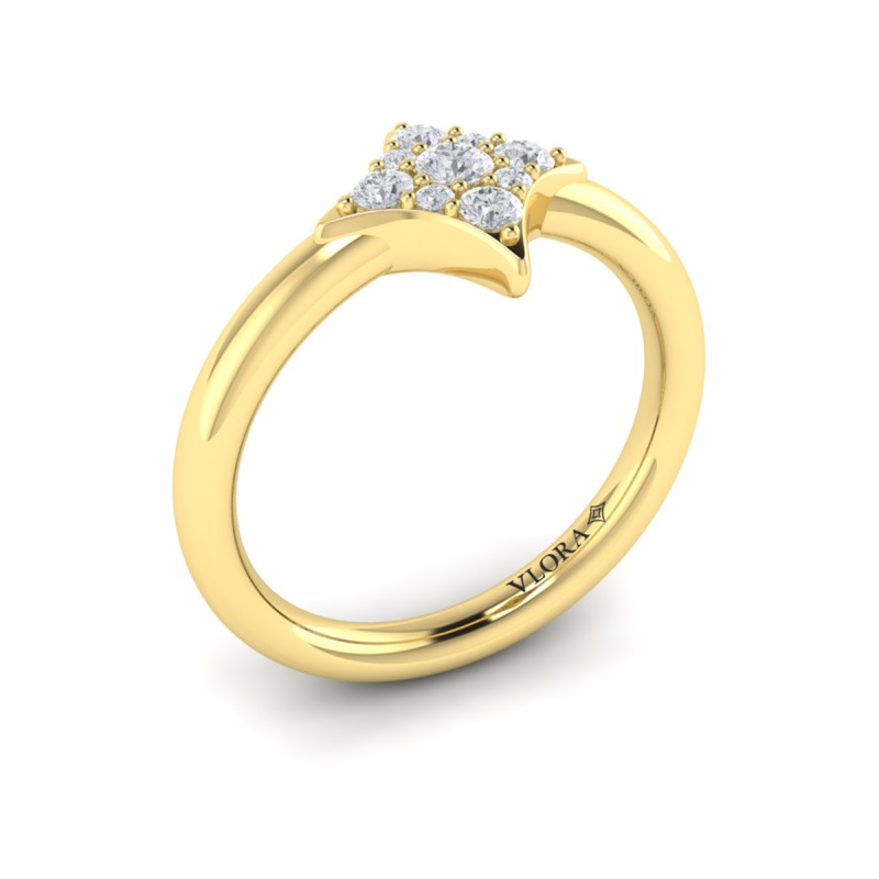 Diamond Cluster Vlora Star Ring
