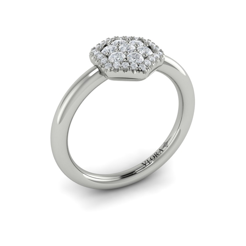 Diamond Cluster Single Honeycomb Ring
