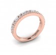 Diamond and Diamond Baguette Two Row Ring