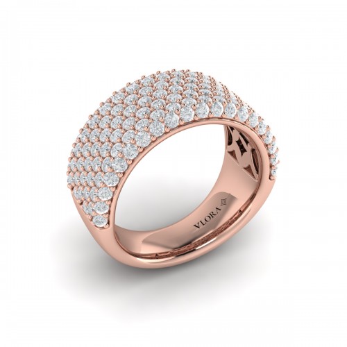 Diamond Multi-Row Statement Ring