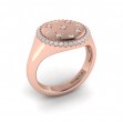 Star Diamonds and Bezel Signet Ring