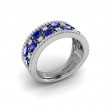 Multi Diamond and Sapphire Statement Ring