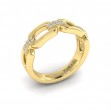 Diamond Accent East West Open Oval Link Ring