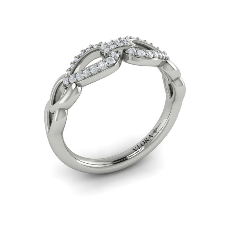 Diamond Double Open Tear Drop Link Bracelet