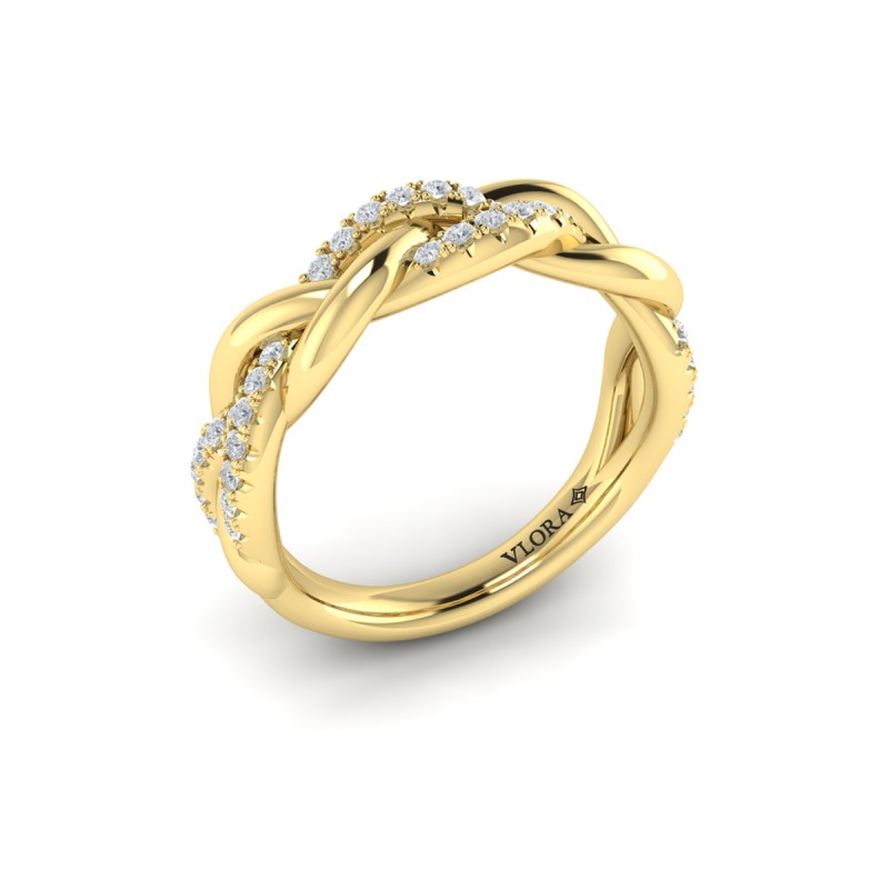 Alternating Diamond Twist Ring