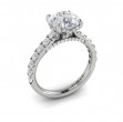 Timeless Cathedral Engagement Ring with Hidden Halo