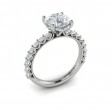 Woven Elegance Hidden Halo Round Engagement Ring