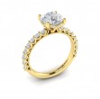 Woven Elegance Hidden Halo Round Engagement Ring